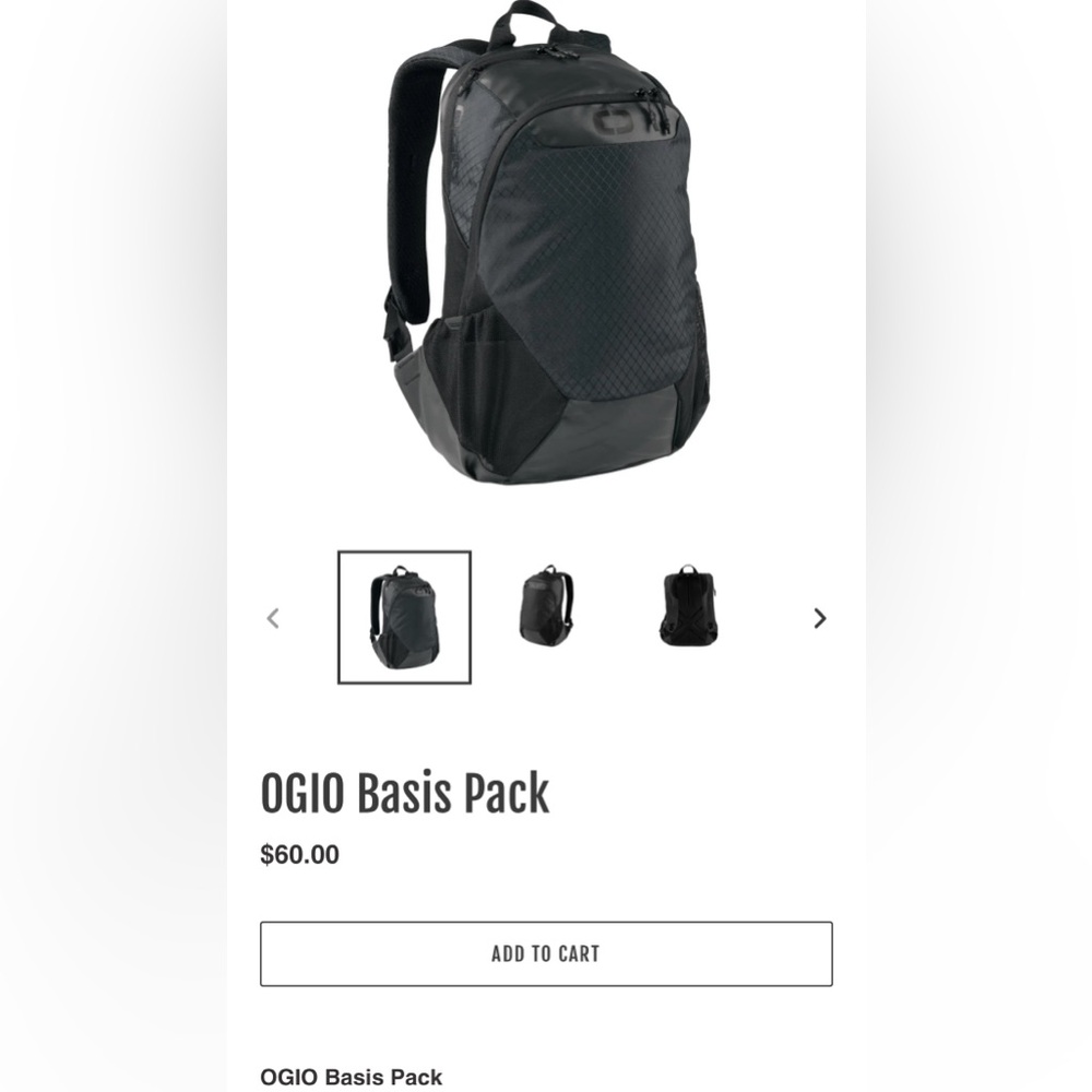 OGIO Black Backpack Sleek Durable Design